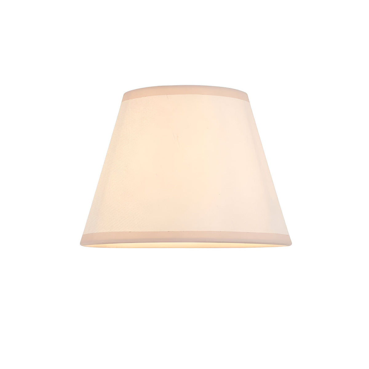 Aldworth Ivy Wall Light in Natural, featuring a tapered ivory fabric shade with contrasting taped edge, shown against a plain white background.