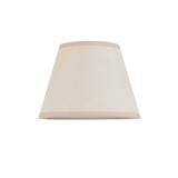 Aldworth Ivy Wall Light in Natural, tapered ivory fabric shade with almond edge trim, shown on a plain white background.