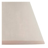 Close-up of the Brenleigh Ivy Table Lamp's fabric shade, showing textured white cotton-mix weave with an almond white taped edge.