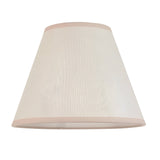 Endon Brenleigh Ivy tapered table lamp shade in vintage white cotton-mix fabric with almond white taped edge, shown on a plain background.