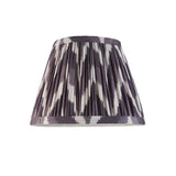 Aldworth Zigzag pleated fabric lamp shade in grey and white chevron pattern, shown alone on a plain white background.