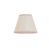 Danemere Ivy wall light shade in beige with a tapered fabric cover and contrasting taped edge, shown on a plain white background.