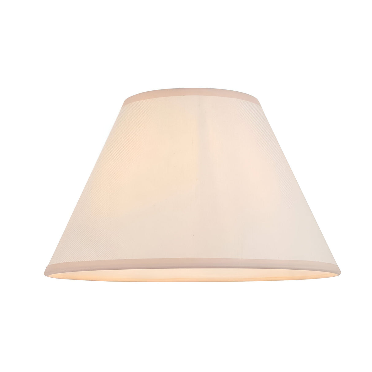 Caldford Ivy 30cm table lamp shade in vintage white cotton-mix fabric with an empire silhouette, shown on a plain white background.