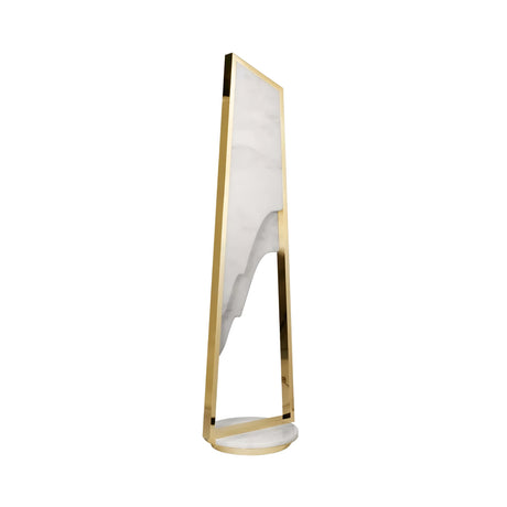 Atria LED Large Alabaster Floor Lamp – Brushed Brass