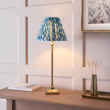 Caldmere Ikat Table Lamp - Blue
