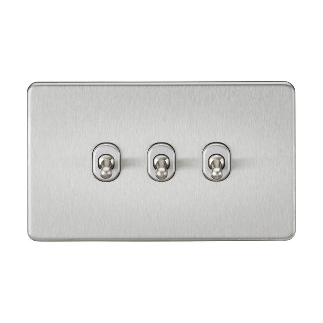 10AX 3G 2-way Toggle Switch - Brushed Chrome