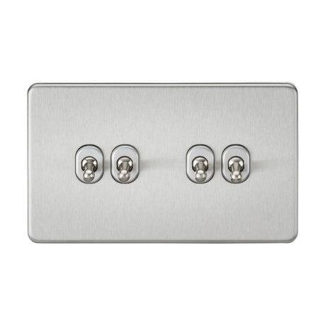 10AX 4G 2-way Toggle Switch - Brushed Chrome