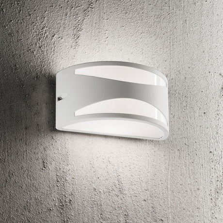Rex Slotted Outdoor Wall Light - Black in situ