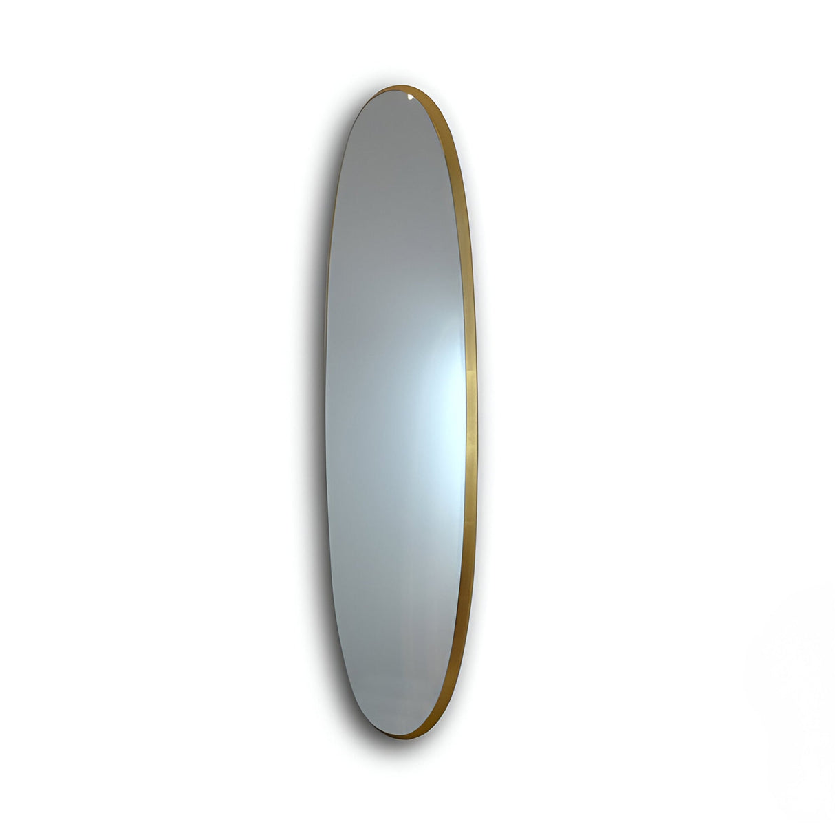 Aries Oval Wall Mirror Gold – 136x36cm