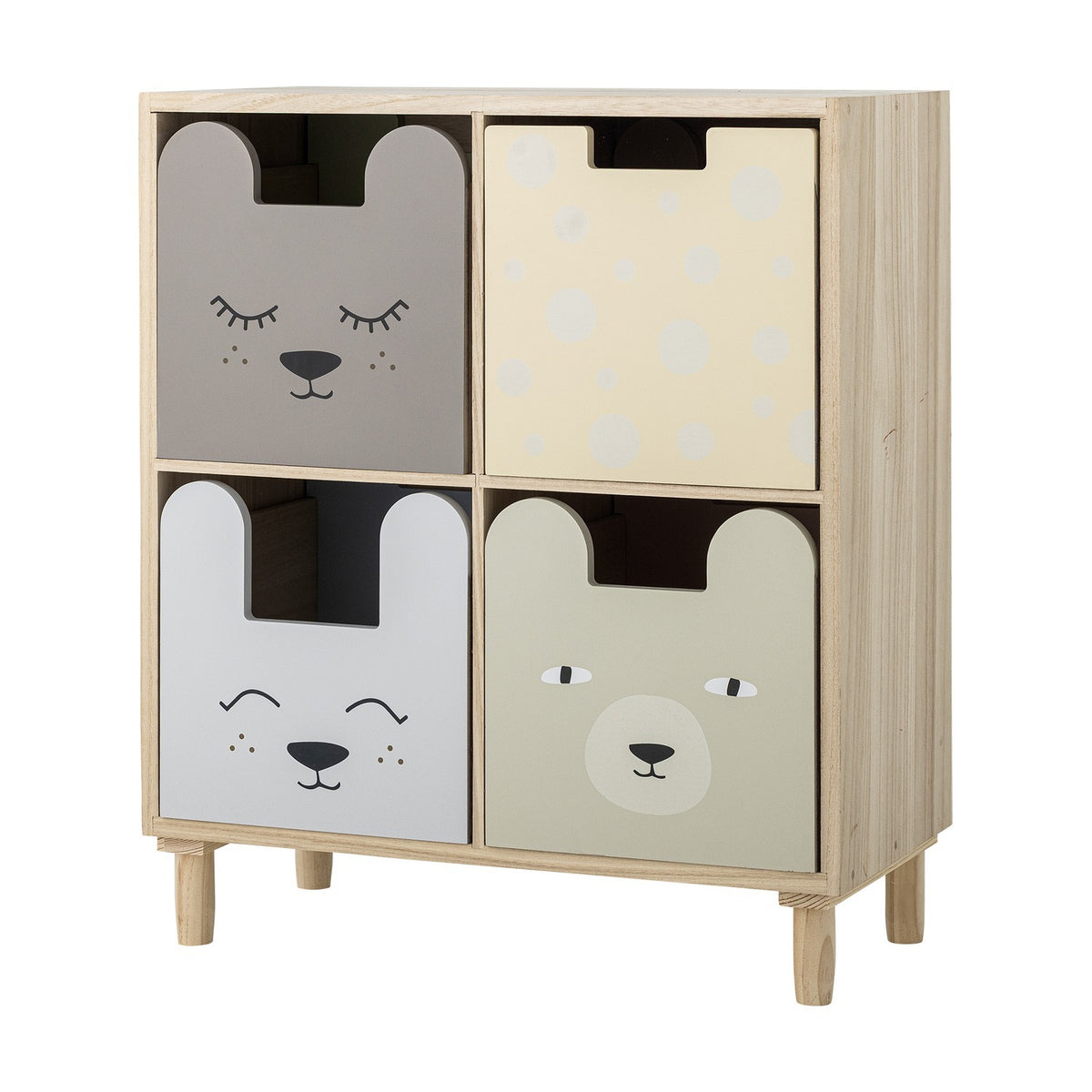 Calle Wooden Kids Bookcase 63cm - Multi