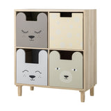 Calle Wooden Kids Bookcase 63cm - Multi