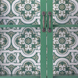 Hazem Floral Wooden Cabinet - Green