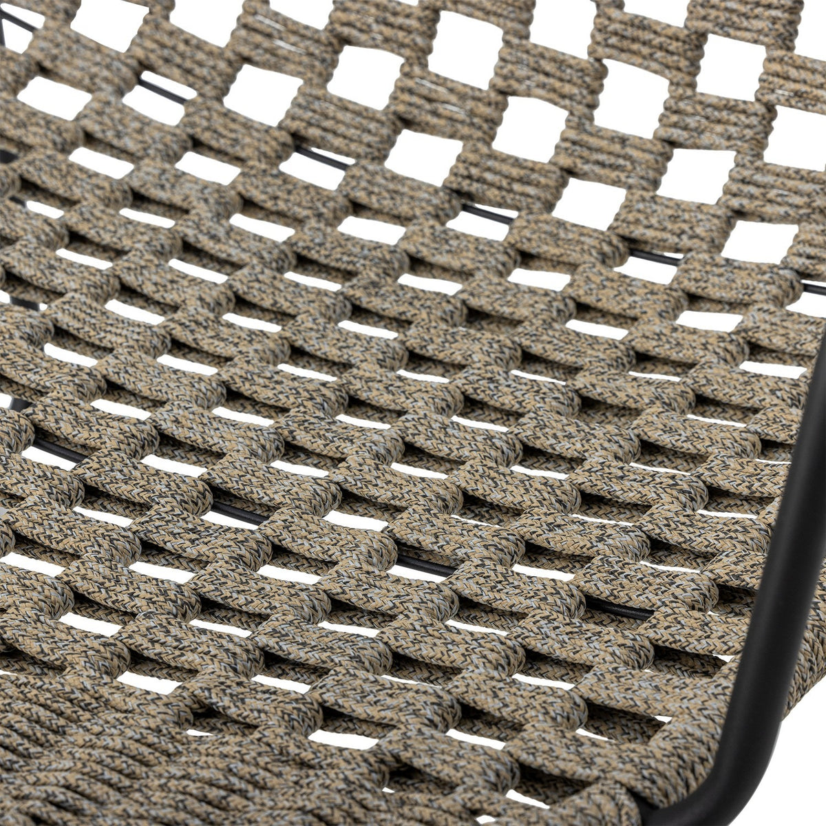 Calana Iron Lounge Chair with Footstool - Grey