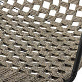 Calana Iron Lounge Chair with Footstool - Grey