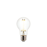 Endon 3.8W E27 LED filament GLS bulb with clear glass, visible warm white filaments and silver screw cap, shown on a plain white background.