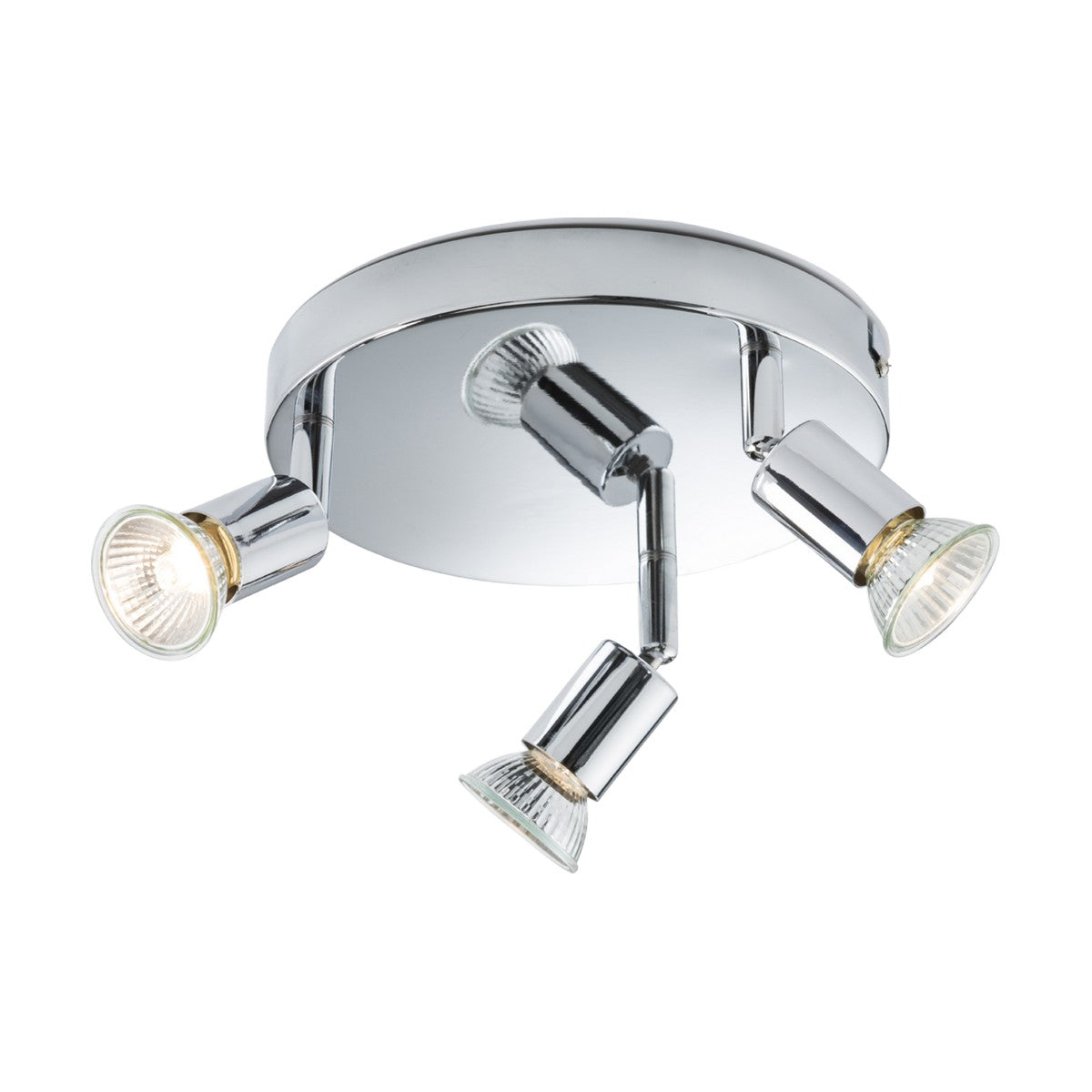 230V GU10  Triple Spotlight -  Chrome