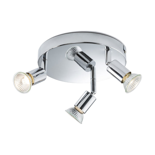 230V GU10  Triple Spotlight -  Chrome