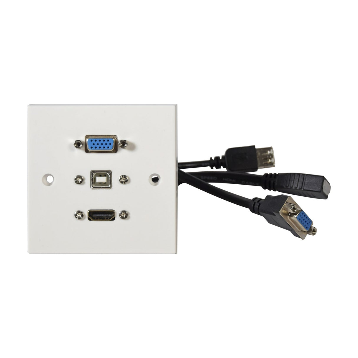 AV:Link Multimedia Wallplate with VGA, USB-B & 4K HDMI