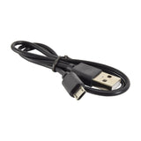 Black micro USB power cable coiled with USB-A and micro USB connectors, included with the AVSL VGA to HDMI adapter kit, on a white background.