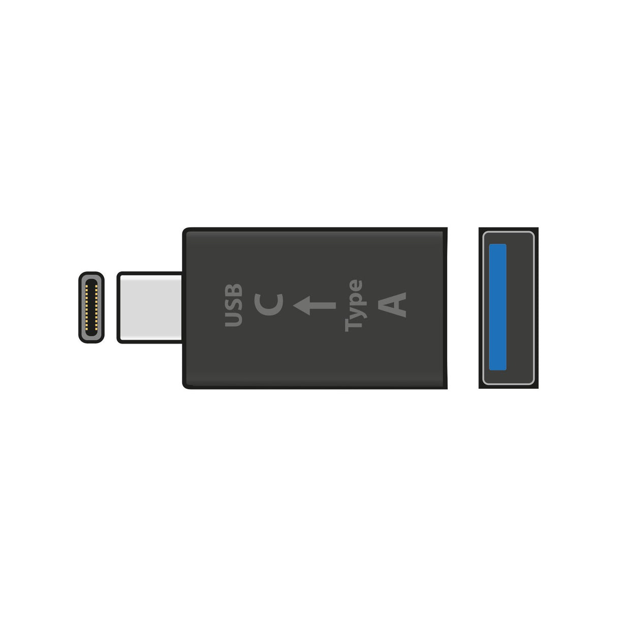AV:Link USB 3.0 Type-A Socket to Type-C Plug OTG Adaptor
