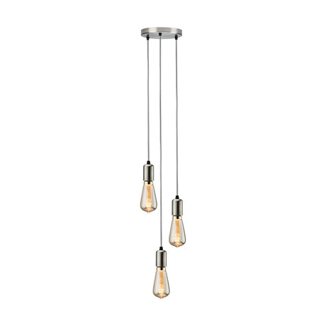 CALLA - 230V E27 Contemporary 3 Light Pendant - Brushed Chrome