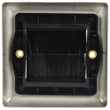 AV:Link Steel Brush Wallplate Single Gang Outlet