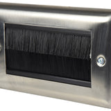 AV:Link Steel Brush Wallplate Double Gang Faceplate