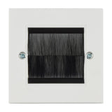 AV:Link Single Gang Plastic Brush Wallplate