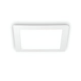 A minimalist Focus Square Recessed Downlight - 10W, 3000K in white against a plain white background. This energy-efficient fixture features a sleek, modern look with a smooth surface and offers an even distribution of warm white light.
