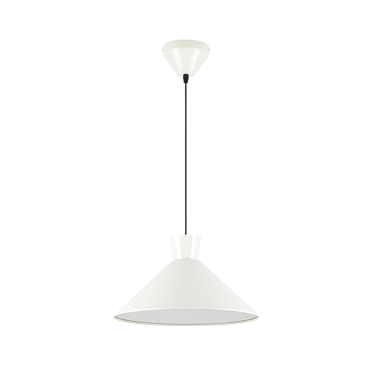 Cono 1 Light Pendant -  Matte Pearl Grey