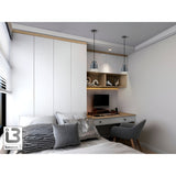 Erika 1 Light Pendant - Matte Black/Satin Copper