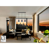 I3-Erika 3 Light Bar Pendant - Matte Black/Satin Copper