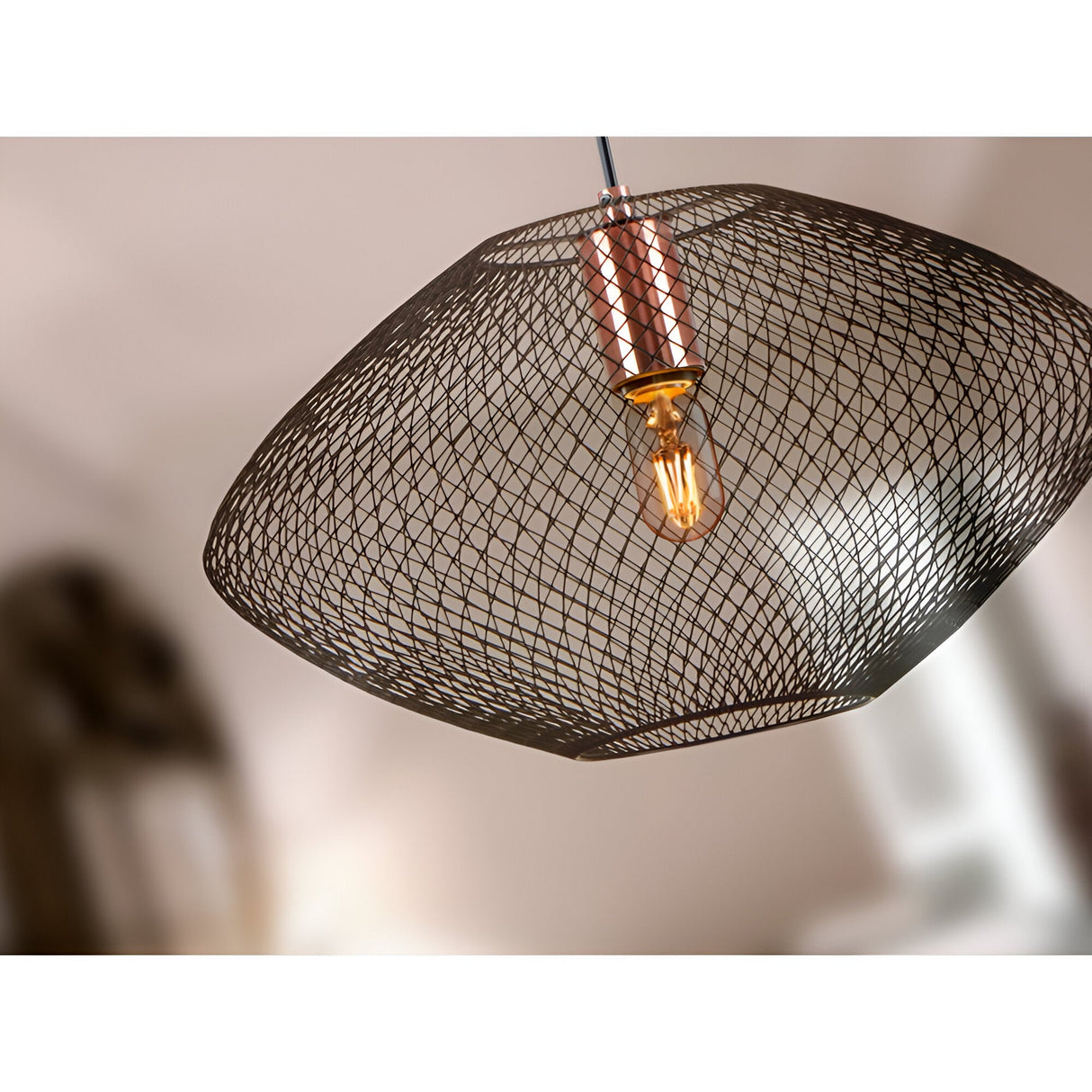 Melany 1 Light Pendant - Black/Copper