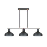 I3 - Irias 3 Light Island Suspension - Black/Copper