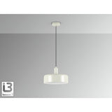 Alessia 1 Light Pendant - Satin Pearl Gray/Matte White