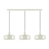 I3 - Alessia 3 Light Bar Pendant - Satin Pearl Gray/Matte White