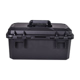 Mercury MTC-41 IP67 waterproof equipment case in matte black polypropylene with rubberised top handle and side latches, shown on a plain white background.