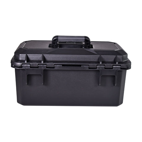 Mercury MTC-41 IP67 waterproof equipment case in matte black polypropylene with rubberised top handle and side latches, shown on a plain white background.