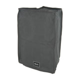 QTX QR8COVER water-resistant black slip-on speaker cover with top handle opening and small qtx logo label, shown on a plain white background.