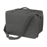 Chord MLBAG6 padded black transit bag for six microphones with top handle, adjustable shoulder strap and fastening straps, on a white background.