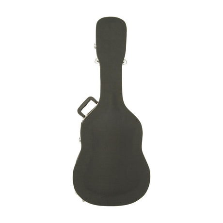 Chord TWC-1B hard western guitar case in black tweed style finish with vinyl trim, carry handle and metal securing catches, shown on a white background.