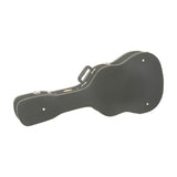 Chord TWC-1B black tweed western guitar hard case with vinyl trim, top handle, metal catches and lockable clasp, shown on a plain white background.
