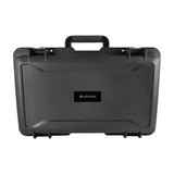 Citronic HDC555 IP66 waterproof equipment case in matte black ABS with folding soft-grip handle and lever clamps, shown closed on a white background.