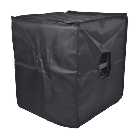 Citronic CASA15BCOVER black water-resistant Oxford fabric speaker slip cover with side handle access hole, shown on a plain white background.