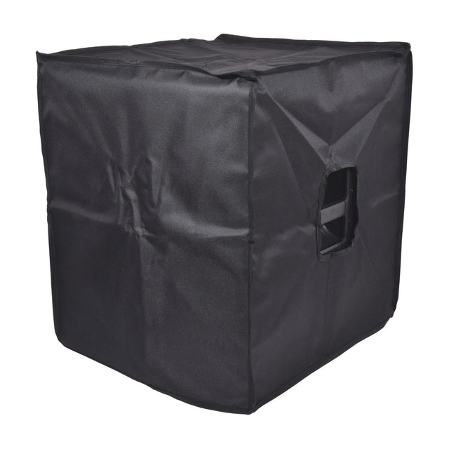 Citronic CASA15BCOVER black water-resistant Oxford fabric speaker slip cover with side handle access hole, shown on a plain white background.