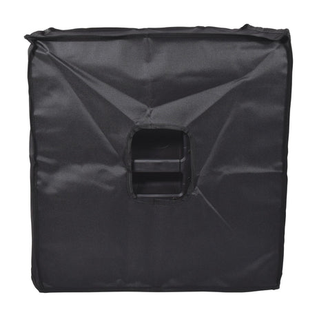 Citronic CASA15BCOVER black 600 Denier Oxford water-resistant speaker slip cover with access cut-out revealing the cabinet handle, on a white background.