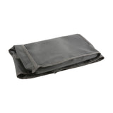 Folded grey QTX B10COVER water-resistant slip cover for the Busker-10 portable PA, with durable seam binding, shown on a plain white background.