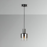 Venize 1 Light Glass Pendant - Smoked Black