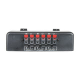 AV:Link AD-SPK21 2-way loudspeaker selector switch by AVSL, showing red spring clip terminals labelled for Speaker 2, Speaker 1 and Amplifier.