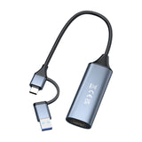 AV:Link HDVC4Kv2 4K HDMI video capture card by AVSL with grey aluminium housing, HDMI input port and dual USB 3.0 Type-A and Type-C connectors.